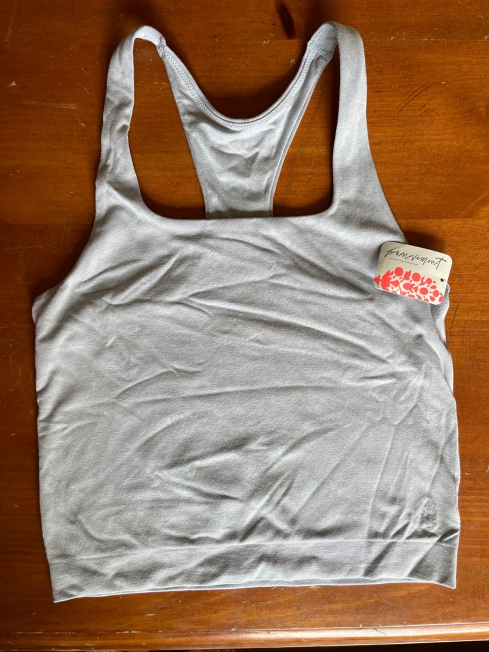 FP Movement by Free People Light Gray Racerback Support Tank